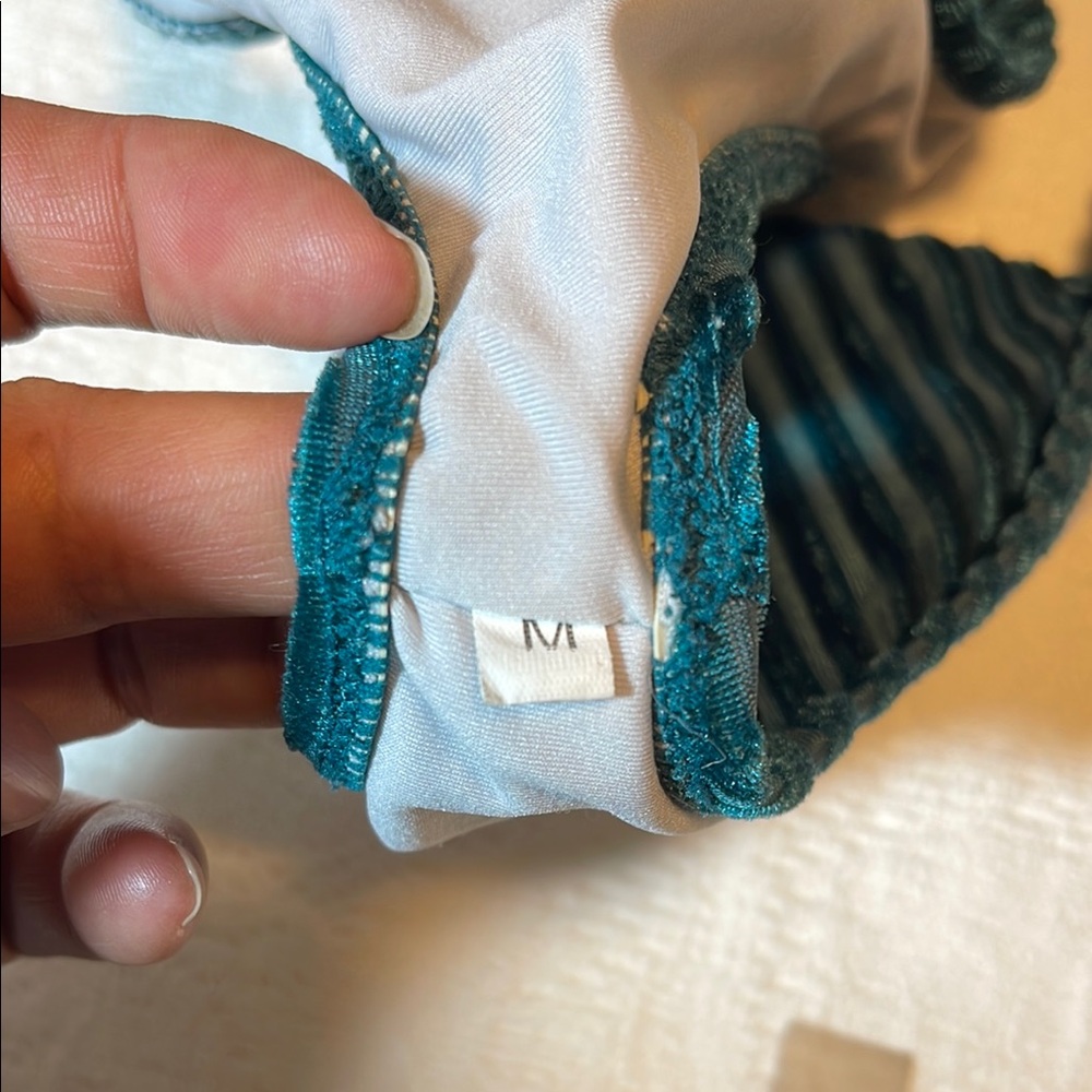 Teal Ribbed Bikini Set - Picture 6 of 6
